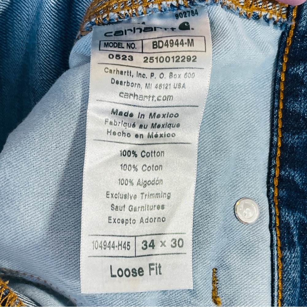 Carhartt Loose Fit Carpenter Jeans 34 X 30- Classic Work/Play Denim. - Picture 6 of 16